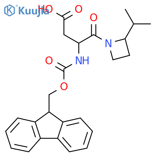 3-({(9H-fluoren-9-yl)methoxycarbonyl}amino)-4-oxo-4-2-(propan-2-yl)azetidin-1-ylbutanoic acid structure