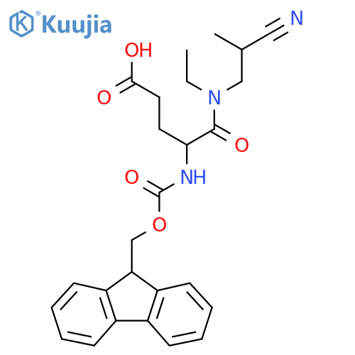 4-(2-cyano-2-methylethyl)(ethyl)carbamoyl-4-({(9H-fluoren-9-yl)methoxycarbonyl}amino)butanoic acid structure