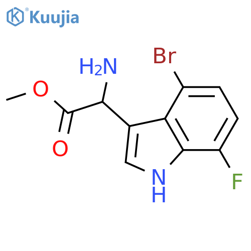 methyl 2-amino-2-(4-bromo-7-fluoro-1H-indol-3-yl)acetate structure