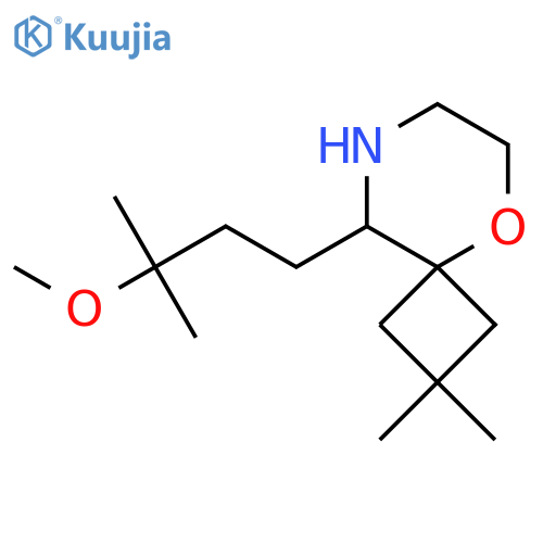 9-(3-methoxy-3-methylbutyl)-2,2-dimethyl-5-oxa-8-azaspiro3.5nonane structure