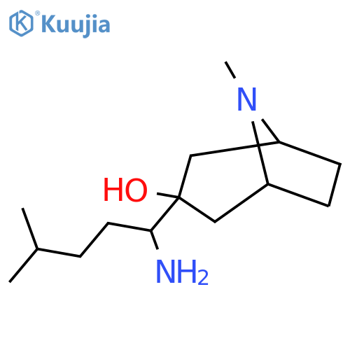 3-(1-amino-4-methylpentyl)-8-methyl-8-azabicyclo3.2.1octan-3-ol structure