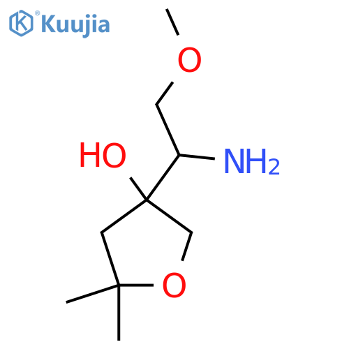3-(1-amino-2-methoxyethyl)-5,5-dimethyloxolan-3-ol structure