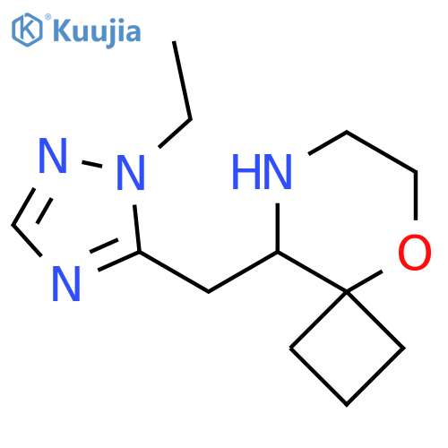 9-(1-ethyl-1H-1,2,4-triazol-5-yl)methyl-5-oxa-8-azaspiro3.5nonane structure