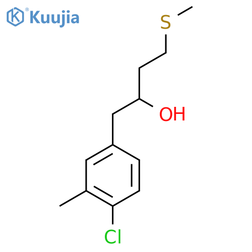1-(4-chloro-3-methylphenyl)-4-(methylsulfanyl)butan-2-ol structure