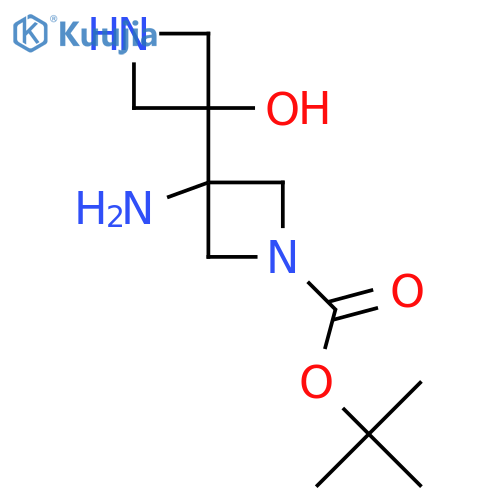 tert-butyl 3-amino-3-(3-hydroxyazetidin-3-yl)azetidine-1-carboxylate structure