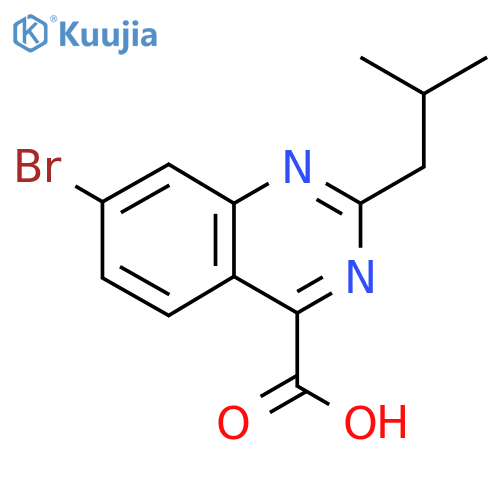 7-bromo-2-(2-methylpropyl)quinazoline-4-carboxylic acid structure