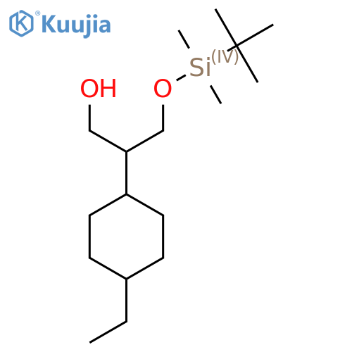 3-(tert-butyldimethylsilyl)oxy-2-(4-ethylcyclohexyl)propan-1-ol structure