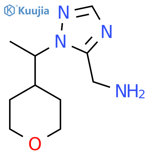 {1-1-(oxan-4-yl)ethyl-1H-1,2,4-triazol-5-yl}methanamine structure
