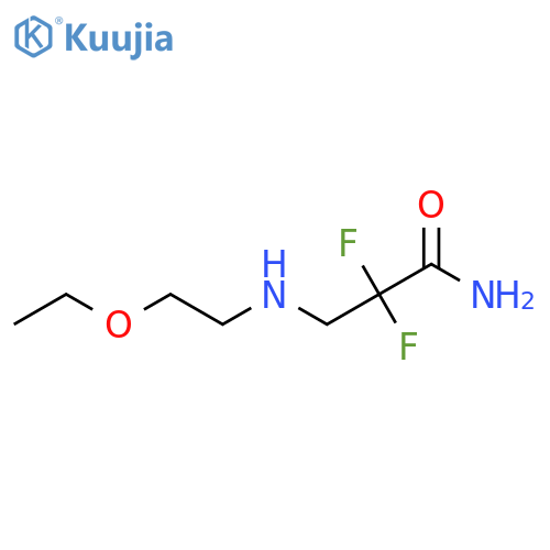 3-(2-ethoxyethyl)amino-2,2-difluoropropanamide structure
