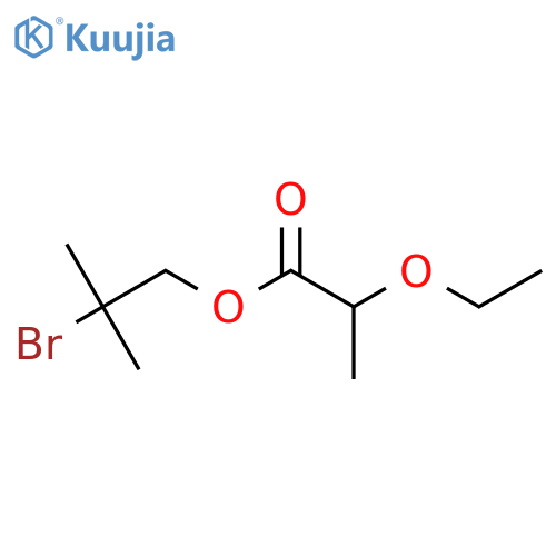 2-bromo-2-methylpropyl 2-ethoxypropanoate structure