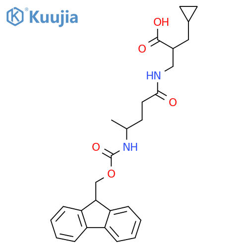 2-(cyclopropylmethyl)-3-4-({(9H-fluoren-9-yl)methoxycarbonyl}amino)pentanamidopropanoic acid structure