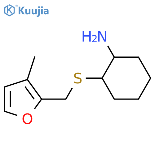 2-{(3-methylfuran-2-yl)methylsulfanyl}cyclohexan-1-amine structure