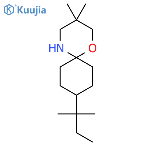 3,3-dimethyl-9-(2-methylbutan-2-yl)-1-oxa-5-azaspiro5.5undecane structure