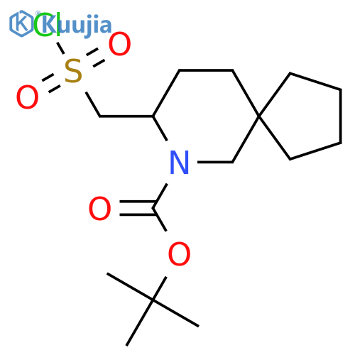 tert-butyl 8-(chlorosulfonyl)methyl-7-azaspiro4.5decane-7-carboxylate structure