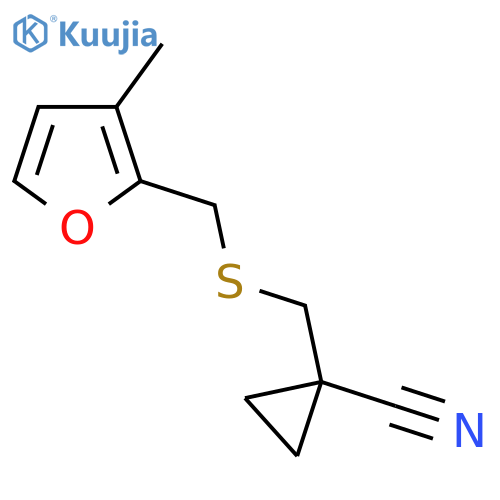 1-({(3-methylfuran-2-yl)methylsulfanyl}methyl)cyclopropane-1-carbonitrile structure