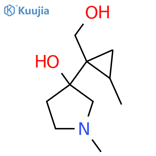 3-1-(hydroxymethyl)-2-methylcyclopropyl-1-methylpyrrolidin-3-ol structure