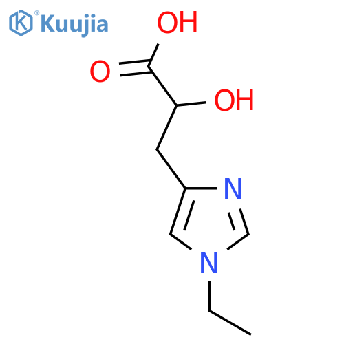 3-(1-ethyl-1H-imidazol-4-yl)-2-hydroxypropanoic acid structure