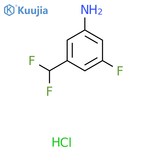3-(difluoromethyl)-5-fluoroaniline hydrochloride structure