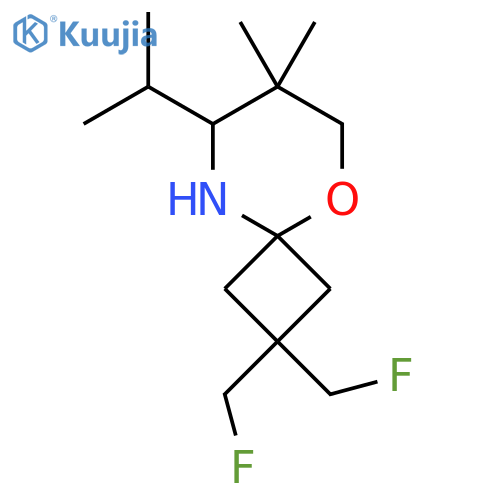 2,2-bis(fluoromethyl)-7,7-dimethyl-8-(propan-2-yl)-5-oxa-9-azaspiro3.5nonane structure