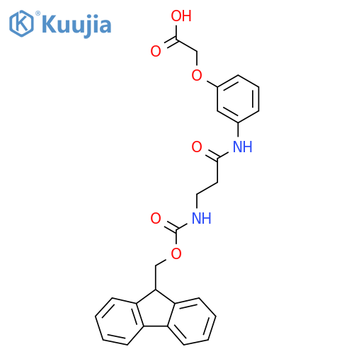 2-{3-3-({(9H-fluoren-9-yl)methoxycarbonyl}amino)propanamidophenoxy}acetic acid structure