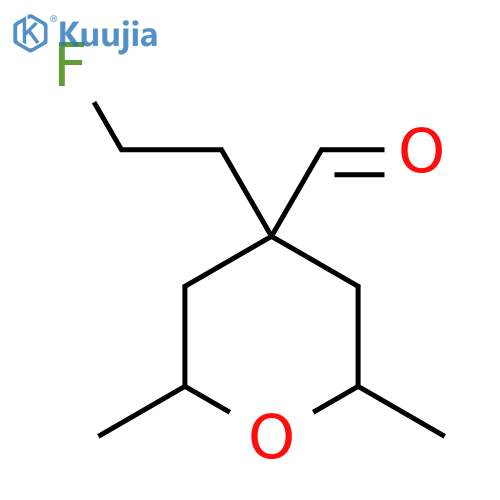4-(2-fluoroethyl)-2,6-dimethyloxane-4-carbaldehyde structure
