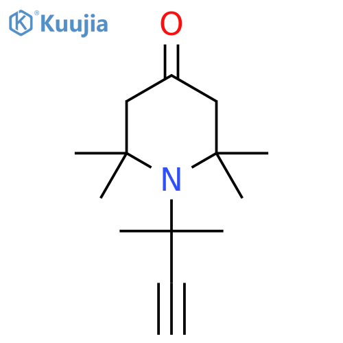 2,2,6,6-tetramethyl-1-(2-methylbut-3-yn-2-yl)piperidin-4-one structure