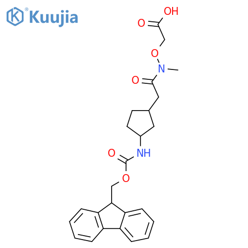 2-({2-3-({(9H-fluoren-9-yl)methoxycarbonyl}amino)cyclopentyl-N-methylacetamido}oxy)acetic acid structure