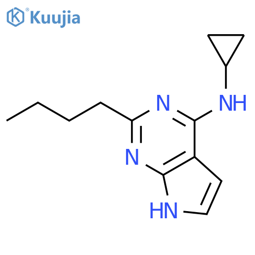 2-butyl-N-cyclopropyl-7H-pyrrolo2,3-dpyrimidin-4-amine structure
