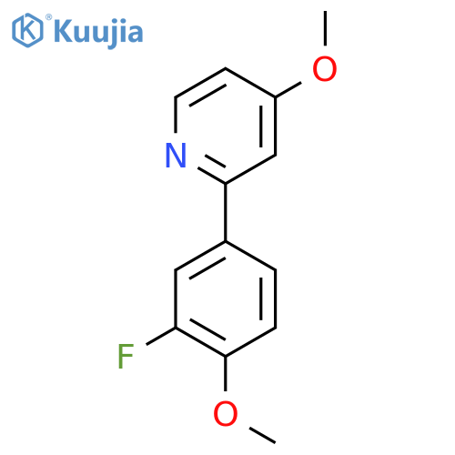 2-(3-fluoro-4-methoxyphenyl)-4-methoxypyridine structure