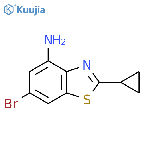 6-bromo-2-cyclopropyl-1,3-benzothiazol-4-amine structure