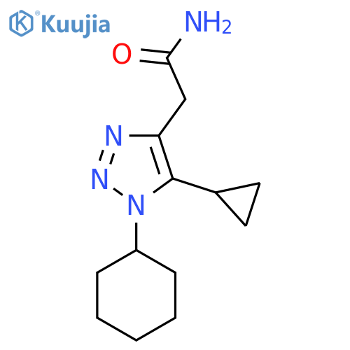 2-(1-cyclohexyl-5-cyclopropyl-1H-1,2,3-triazol-4-yl)acetamide structure