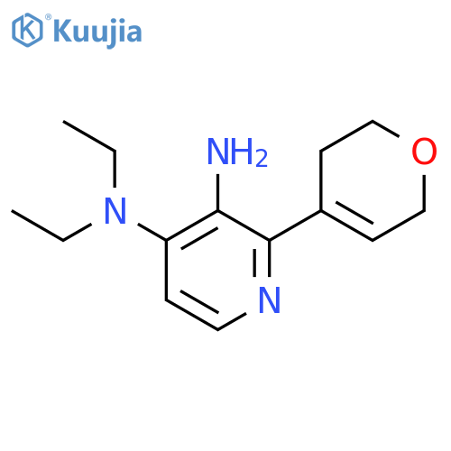 2-(3,6-dihydro-2H-pyran-4-yl)-N4,N4-diethylpyridine-3,4-diamine structure