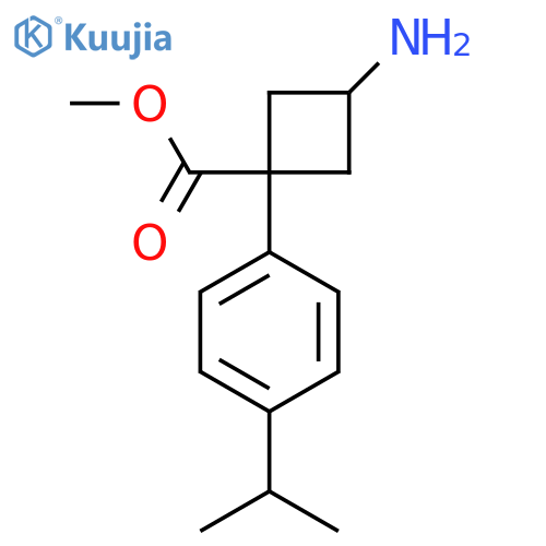 methyl 3-amino-1-4-(propan-2-yl)phenylcyclobutane-1-carboxylate structure
