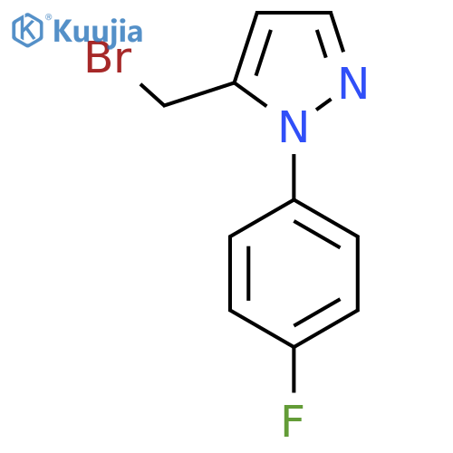 5-(bromomethyl)-1-(4-fluorophenyl)-1H-pyrazole structure