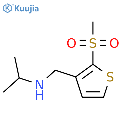(2-methanesulfonylthiophen-3-yl)methyl(propan-2-yl)amine structure