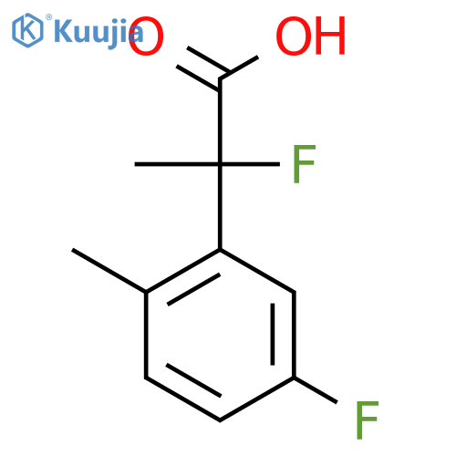 2-Fluoro-2-(5-fluoro-2-methylphenyl)propanoic acid structure