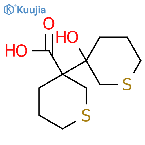 3-(3-Hydroxythian-3-yl)thiane-3-carboxylic acid structure