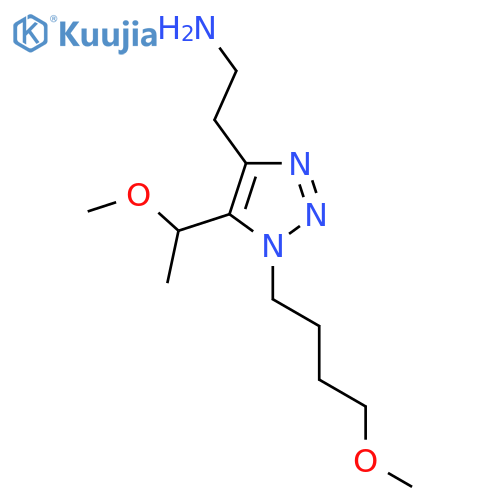 2-1-(4-methoxybutyl)-5-(1-methoxyethyl)-1H-1,2,3-triazol-4-ylethan-1-amine structure