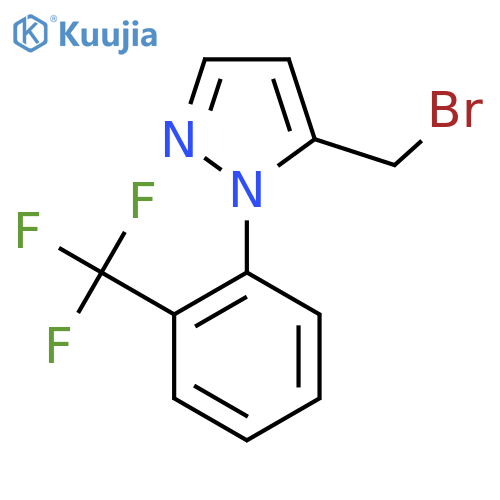 5-(bromomethyl)-1-2-(trifluoromethyl)phenyl-1H-pyrazole structure