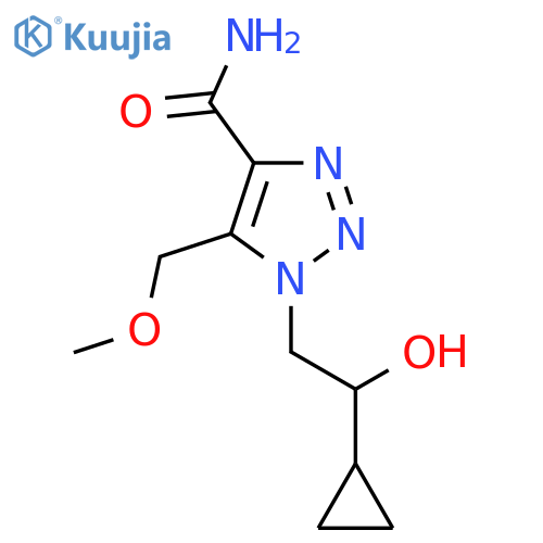 1-(2-cyclopropyl-2-hydroxyethyl)-5-(methoxymethyl)-1H-1,2,3-triazole-4-carboxamide structure