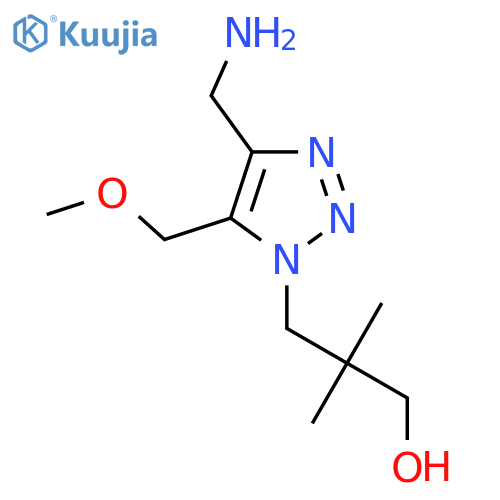 3-4-(aminomethyl)-5-(methoxymethyl)-1H-1,2,3-triazol-1-yl-2,2-dimethylpropan-1-ol structure