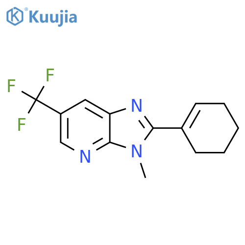 2-(cyclohex-1-en-1-yl)-3-methyl-6-(trifluoromethyl)-3H-imidazo4,5-bpyridine structure