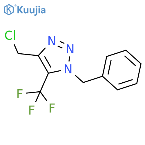 1-benzyl-4-(chloromethyl)-5-(trifluoromethyl)-1H-1,2,3-triazole structure