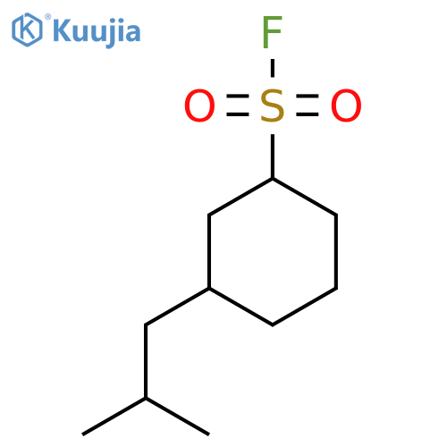 3-(2-methylpropyl)cyclohexane-1-sulfonyl fluoride structure