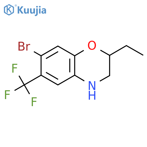 7-bromo-2-ethyl-6-(trifluoromethyl)-3,4-dihydro-2H-1,4-benzoxazine structure