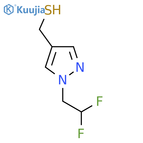 1-(2,2-difluoroethyl)-1H-pyrazol-4-ylmethanethiol structure
