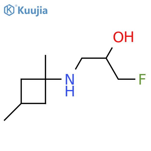 1-(1,3-dimethylcyclobutyl)amino-3-fluoropropan-2-ol structure