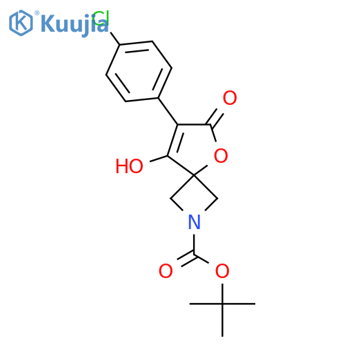 tert-butyl 7-(4-chlorophenyl)-8-hydroxy-6-oxo-5-oxa-2-azaspiro3.4oct-7-ene-2-carboxylate structure