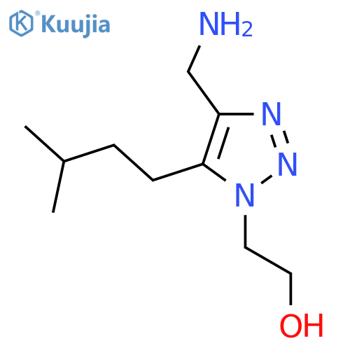 2-4-(aminomethyl)-5-(3-methylbutyl)-1H-1,2,3-triazol-1-ylethan-1-ol structure