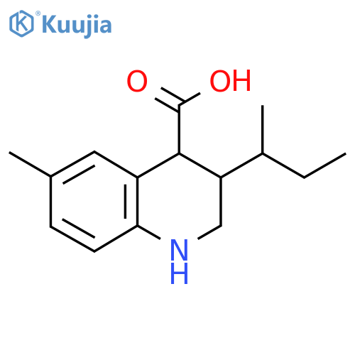 3-(butan-2-yl)-6-methyl-1,2,3,4-tetrahydroquinoline-4-carboxylic acid structure